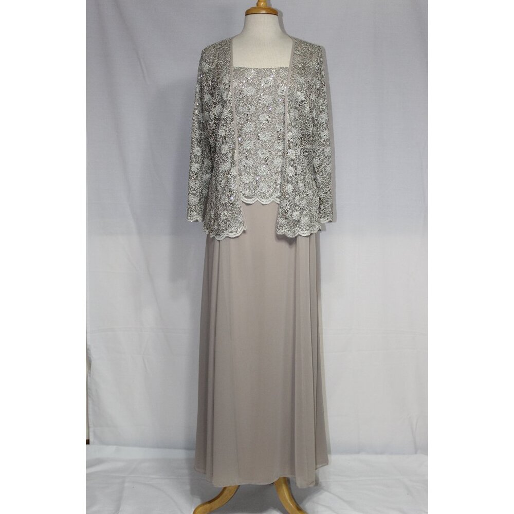 Eva USA Mother of Bride Groom Dress-Floor Length-#3175-SIZE 3X-MOCHA-NWTags